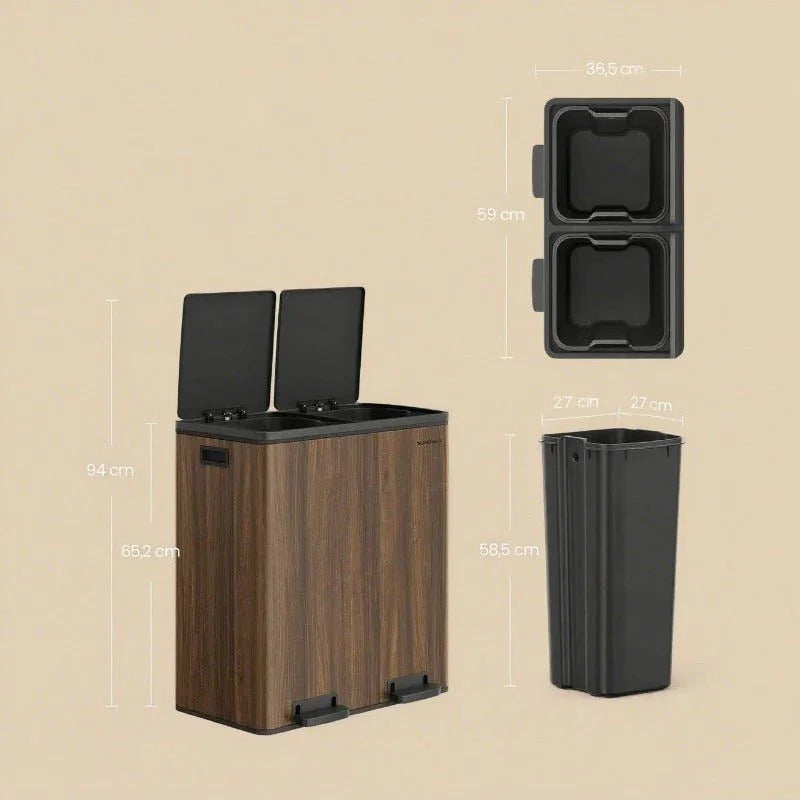 Poubelle double compartiment 2x30l - Igen Home