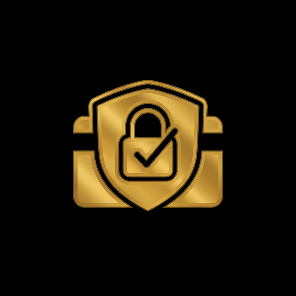 icone de luxe paiement sécurisé sans texte fond noir